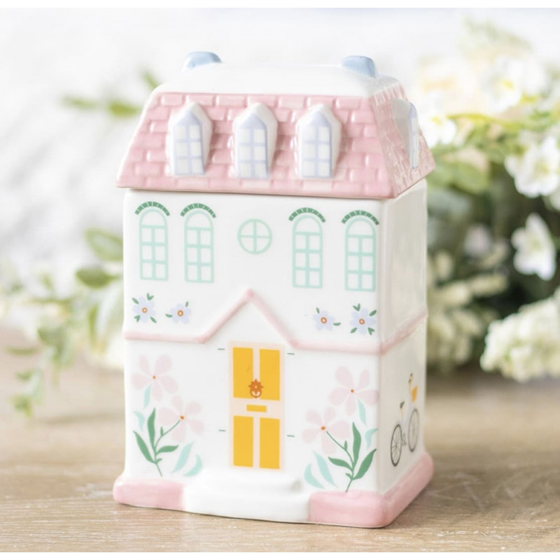 Brûleur Maison Rose Céramique | Fondants & Huiles Essentielles
