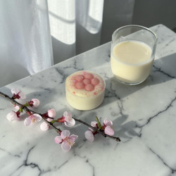 Fondant parfumé Lait de Riz & Fleur de Cerisier – cire de colza sans CMR parfum de printemps