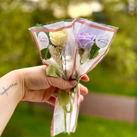 Rose éternelle parfumée en cire végétale – fleur décorative parfumée aux senteurs raffinées