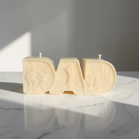 Bougie DAD Décorative Personnalisable Fête des Pères | Cadeau Papa 115g