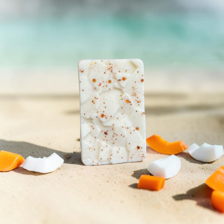 Tablette parfumée artisanale à casser Coco Papaye – senteur exotique et fruitée