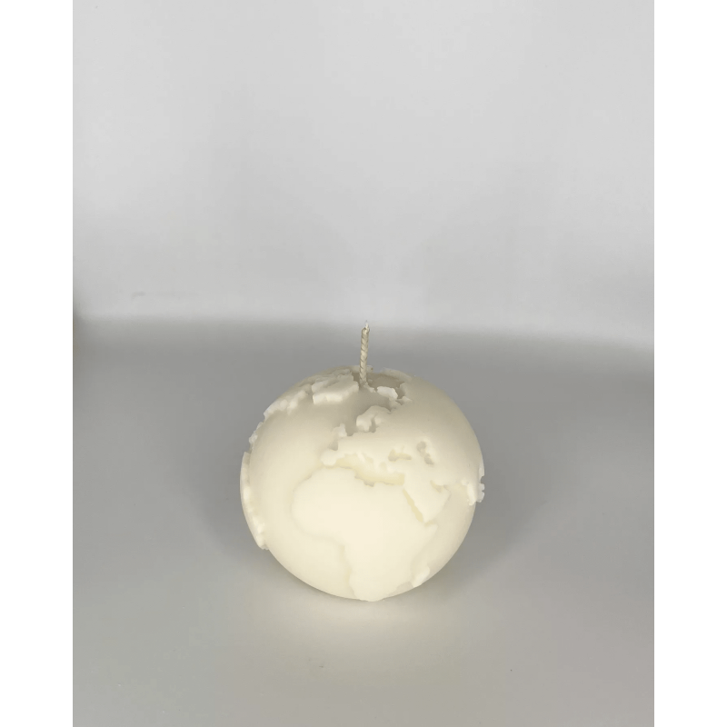 Bougie Moulée Globe de la Terre – Parfumée et Écologique, Décorative