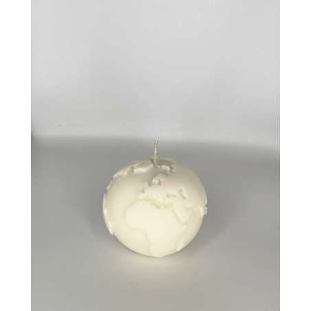 Bougie Moulée Globe de la Terre – Parfumée et Écologique, Décorative