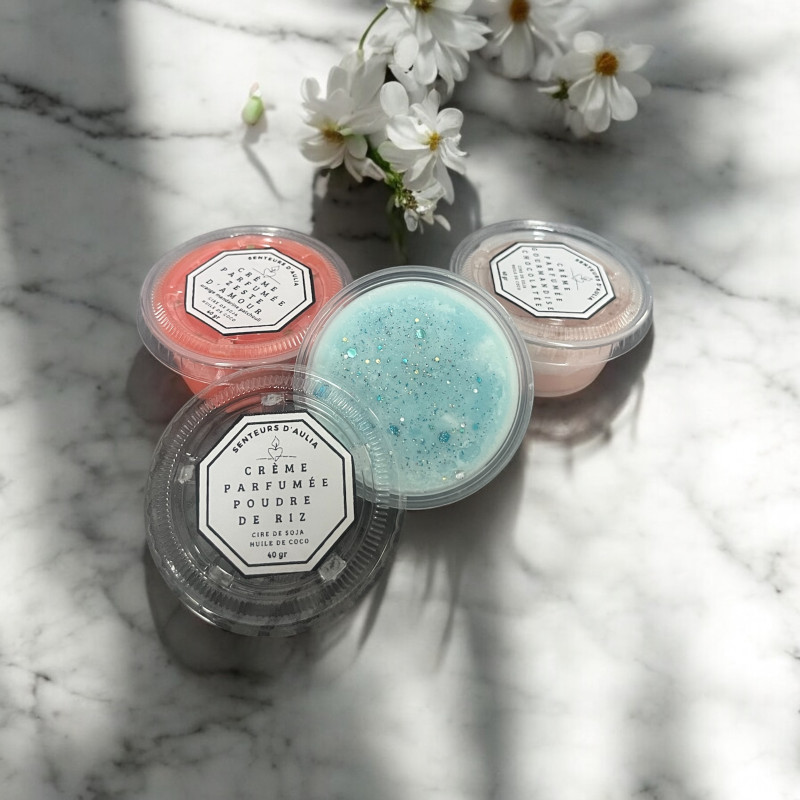 Crèmes Fondantes Cire de Soja & Huile de Coco désodorisée – 3 Parfums