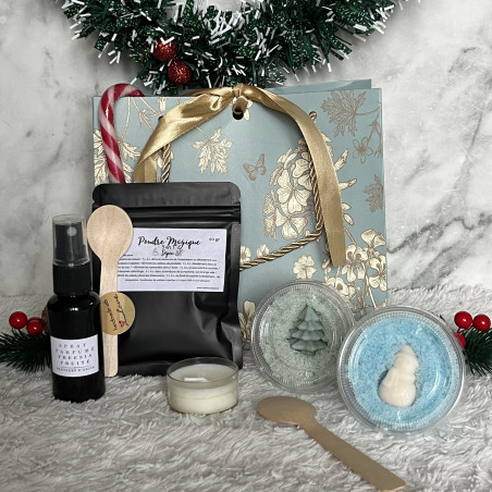 Coffret Cadeau Noël Parfumé Personnalisable – Fondants, Spray d’Intérieur, Poudre 5-en-1 & Brûleur – Idée Cadeau Originale