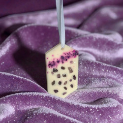 Suspension parfumée Rêve Vanillé pour armoire avec améthyste – Vanille, Musc & Héliotrope | Parfum linge apaisant longue durée